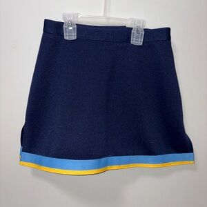 Varsity Spirit Vintage Blue Cheerleading Skirt Blue Yellow Trim NWT Girls